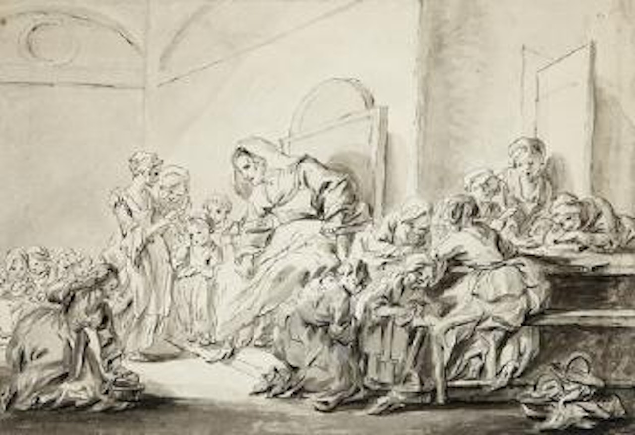 La maîtresse d'école by Jean-Baptiste Greuze