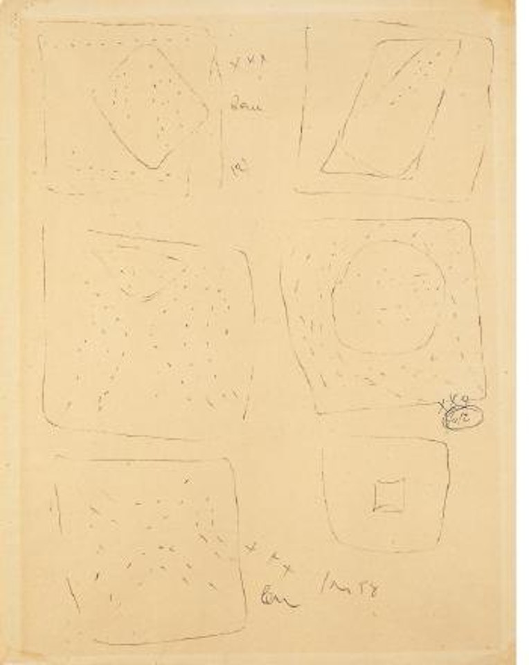 Concetti spaziali - Studi per Teatrini by Lucio Fontana