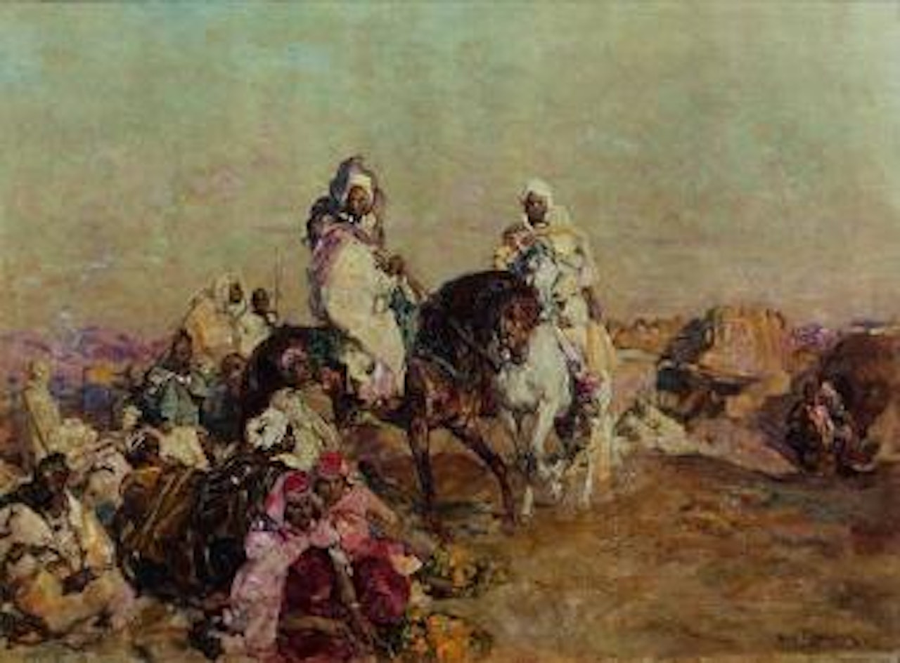 Moroccan horsemen by Henri Émilien Rousseau