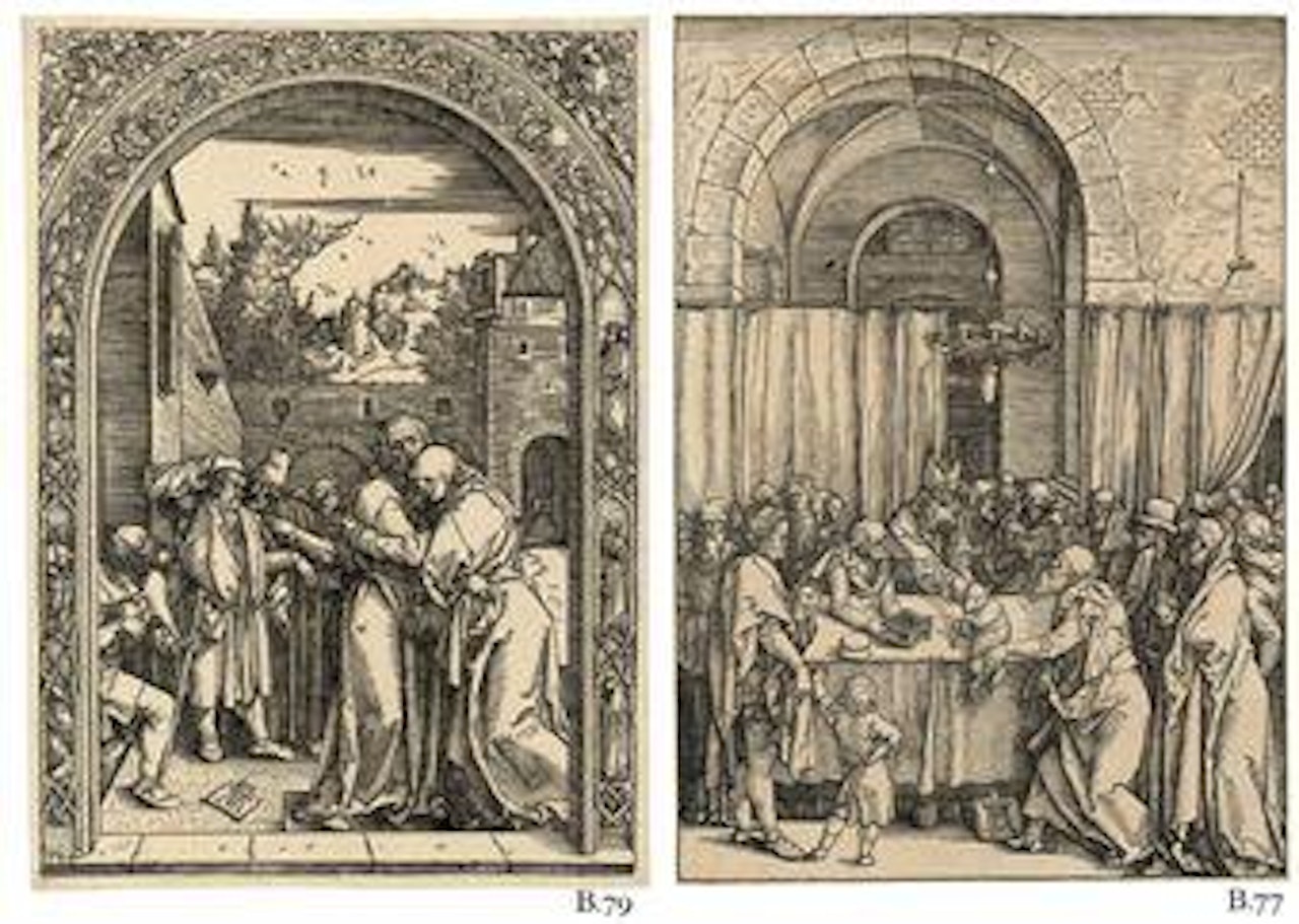 Joachim and Anna at the Golden Gate, from: The Life of the Virgin (B. 79; M., Holl. 191; S.M.S. 169) by Albrecht Dürer