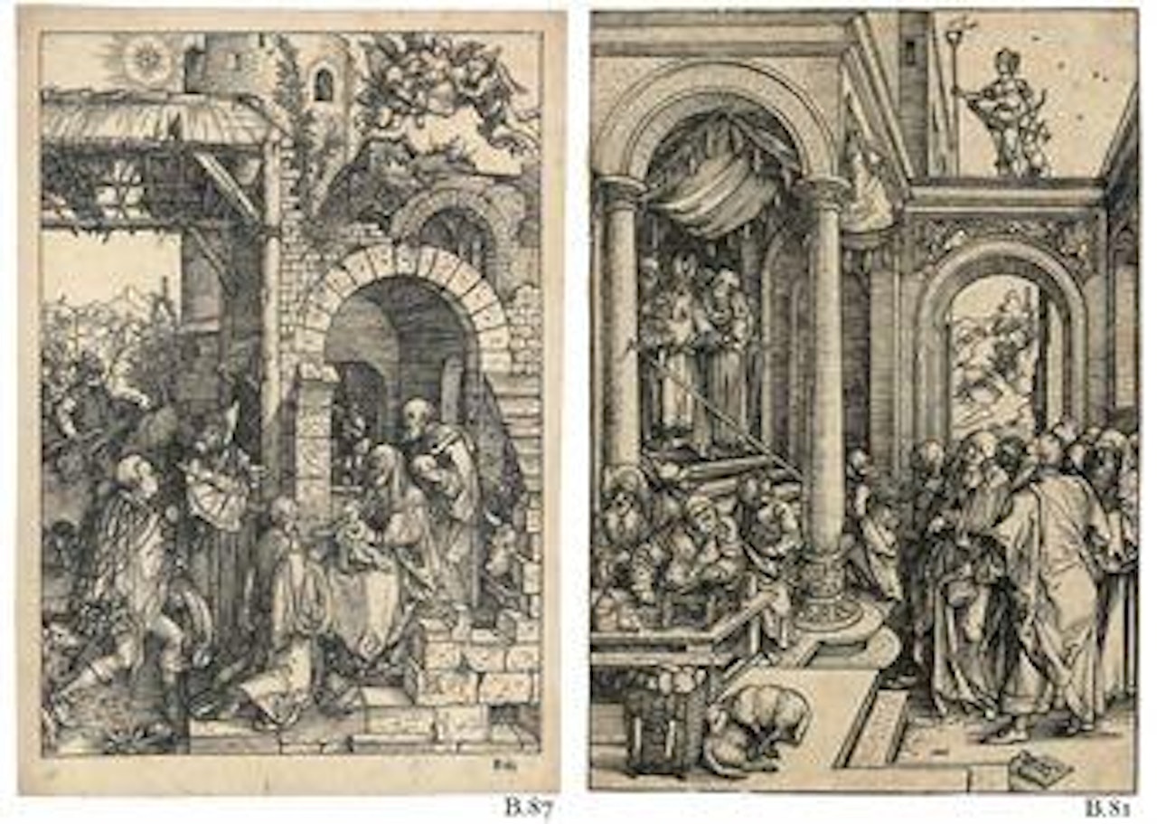 The Adoration of the Magi, from: The Life of the Virgin (B. 87; M., Holl. 199; S.M.S. 177) by Albrecht Dürer