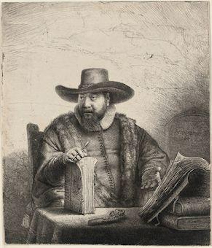 Cornelis Claesz. Anslo, Preacher (B., Holl. 271; H. 187) by Attributed to Rembrandt Harmensz van Rijn