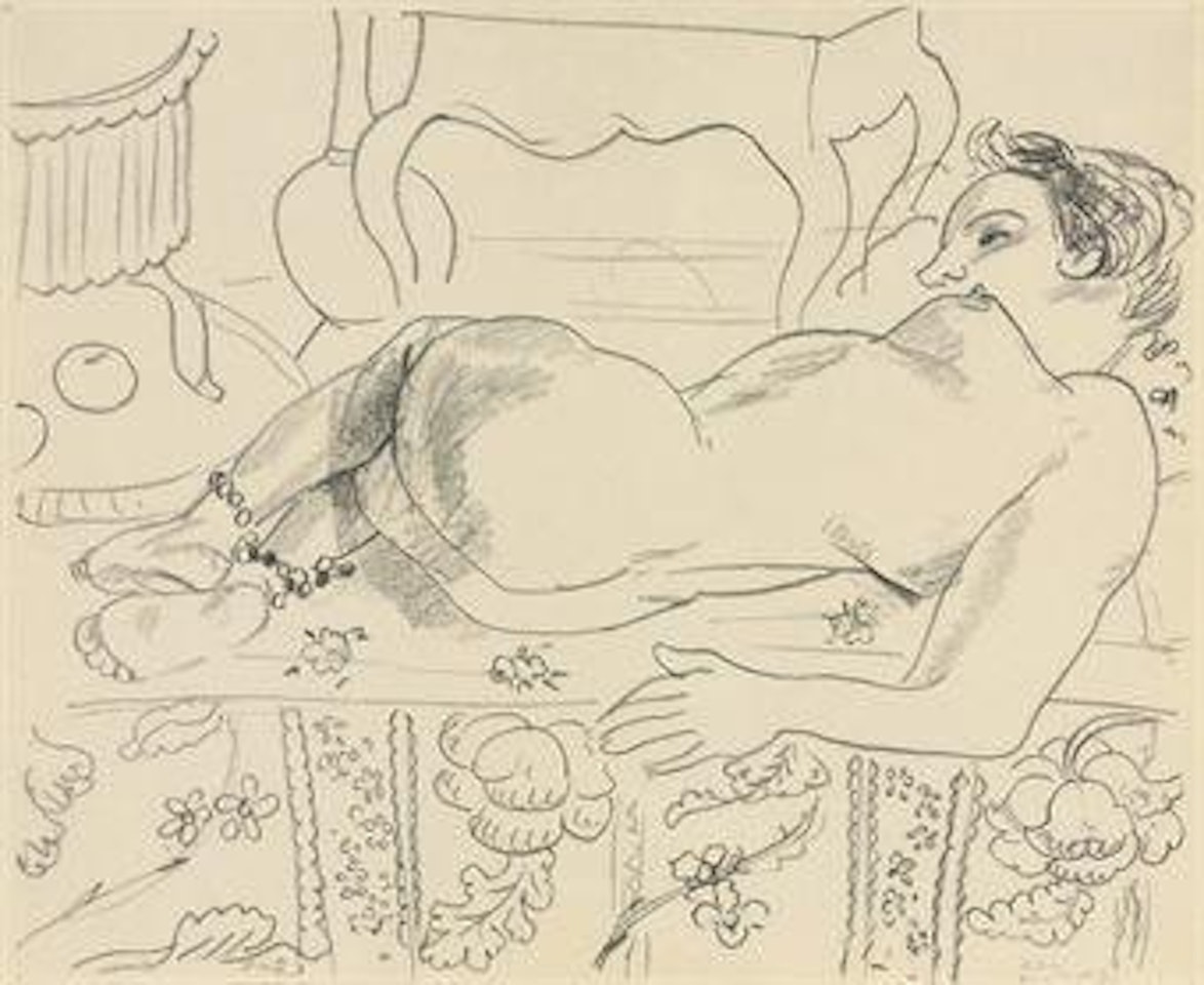 Nu couché sur Sol fleuri (D.-M. 503) by Henri Matisse