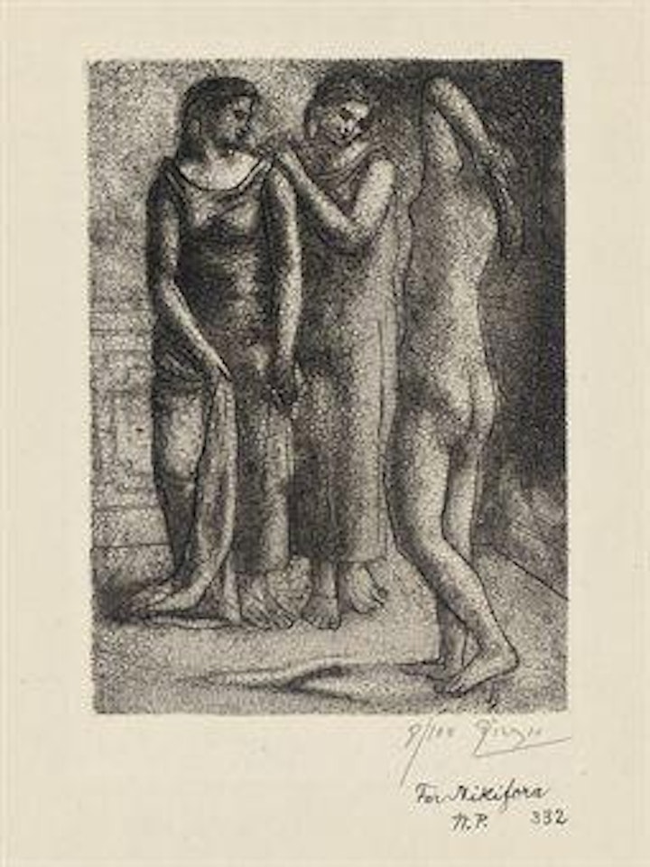 Deux Femmes regardant un Modèle nu (B. 57; Ba. 102) by Pablo Picasso