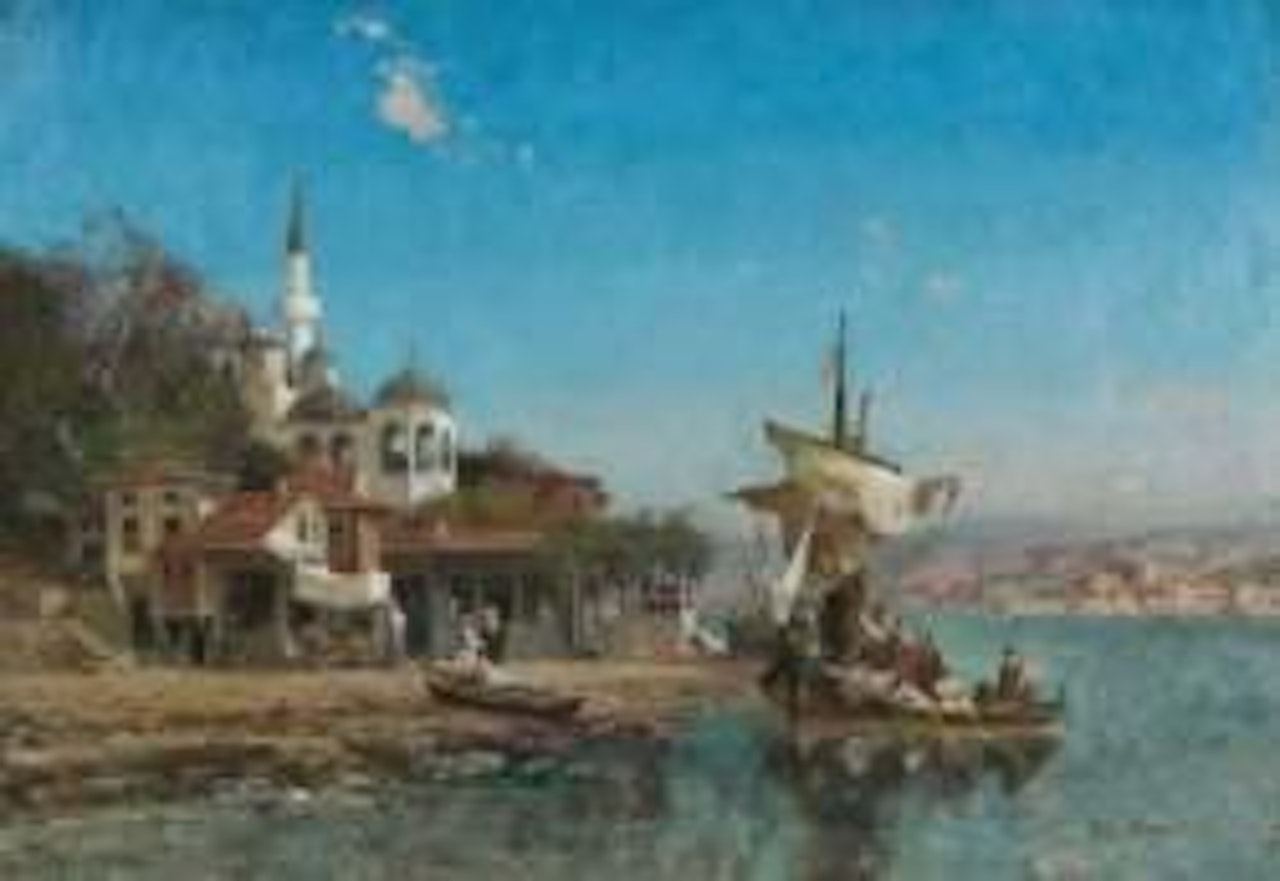 Village de Bebec sur les bords du Bosphore by Germain-Fabius Brest