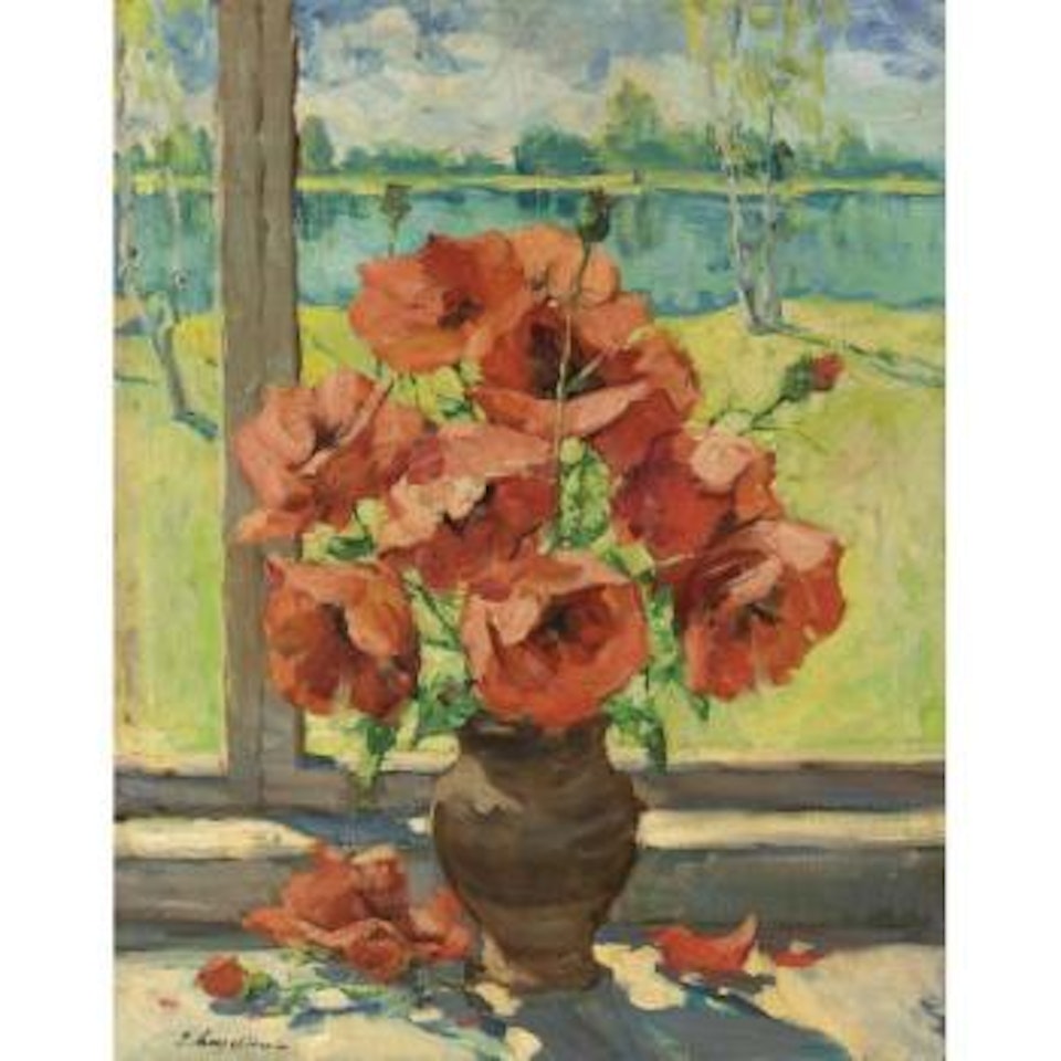 Still Life With Flowers by Georgij Aleksandrovic Lapschin