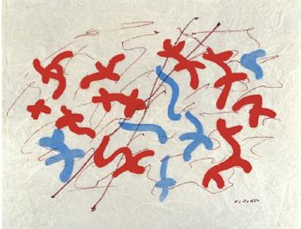 Vicino al mare in rosso by Giulio Turcato