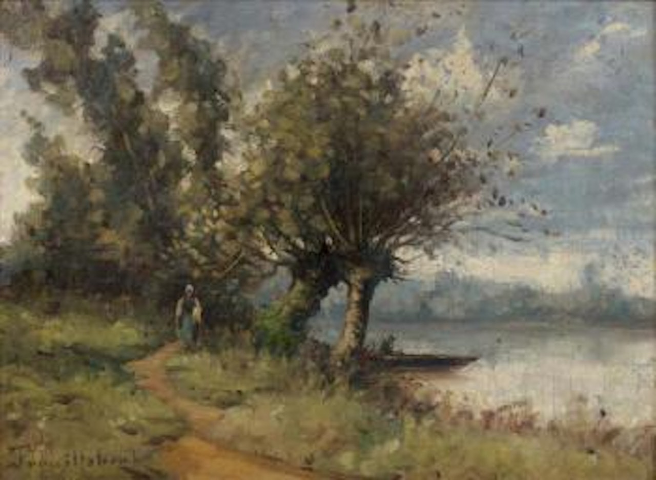 Bord de riviere by Paul Désiré Trouillebert