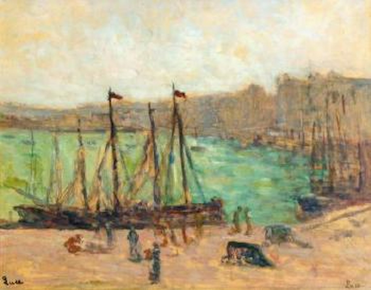 Le Tréport, chalutiers à quai by Maximilien Luce