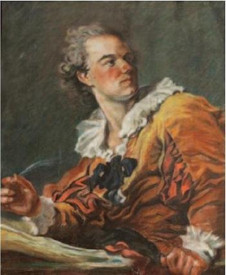 Figure de fantaisie dit aussi L'inspiration by Jean-Honoré Fragonard