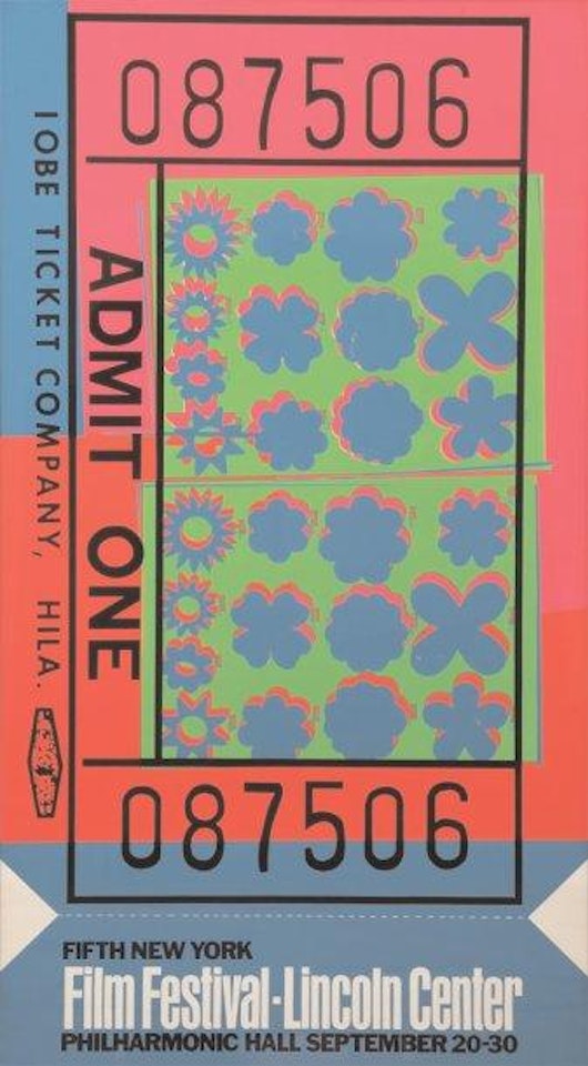 Lincoln center ticket by Andy Warhol