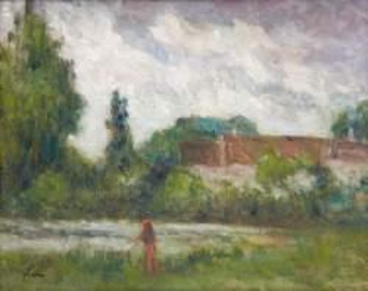 Personnage au bord de la rivière by Maximilien Luce