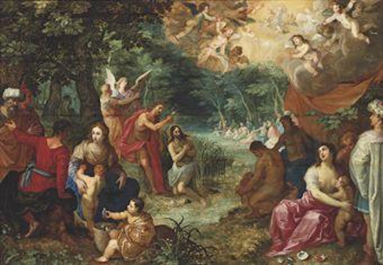 The Baptism of Christ by Hendrik van Balen by Jan Brueghel the Younger