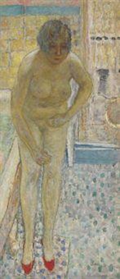 Nu aux babouches rouges by Pierre Bonnard