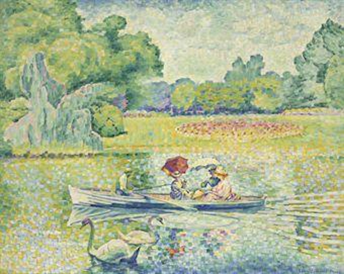 Promenade en barque au bois de Boulogne by Henri Edmond Cross