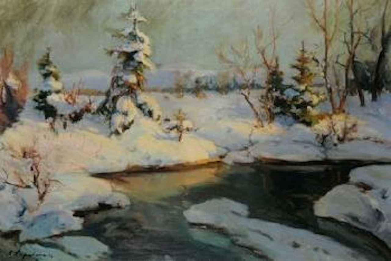Matin d'hiver en Russie by Georgij Aleksandrovic Lapschin