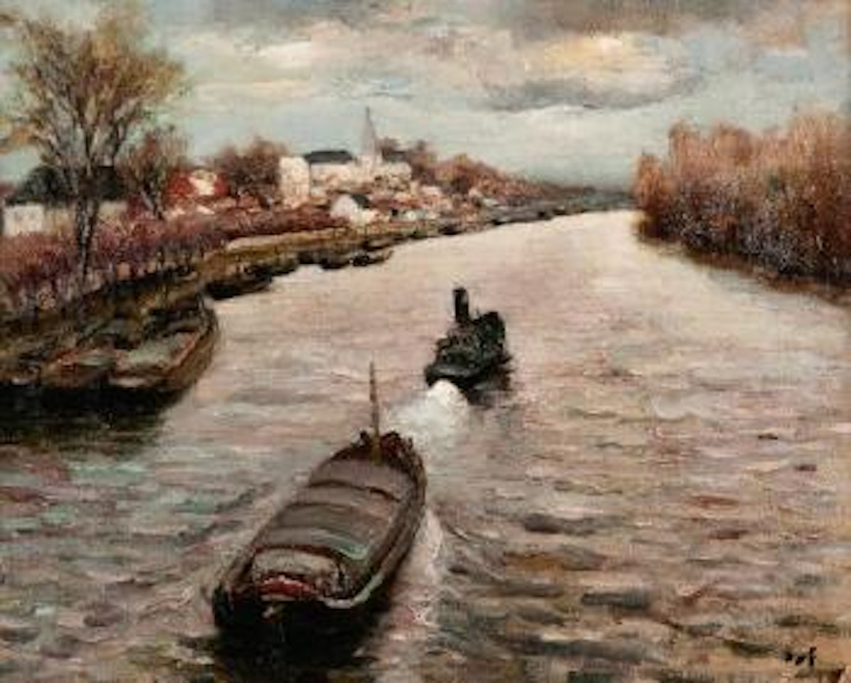 Remorqueur sur la Seine by Marcel Dyf