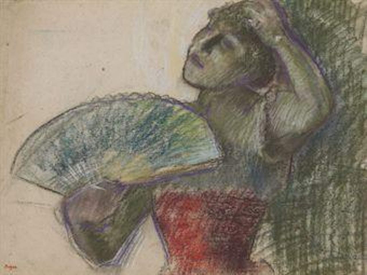 Danseuse à l'éventail by Edgar Degas