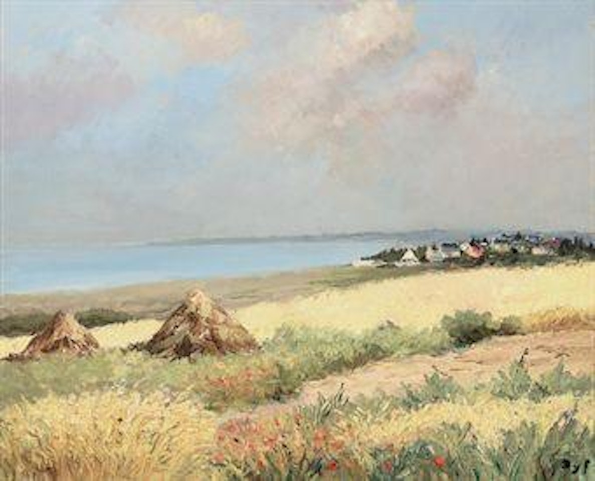 Champs de blé, les meules by Marcel Dyf