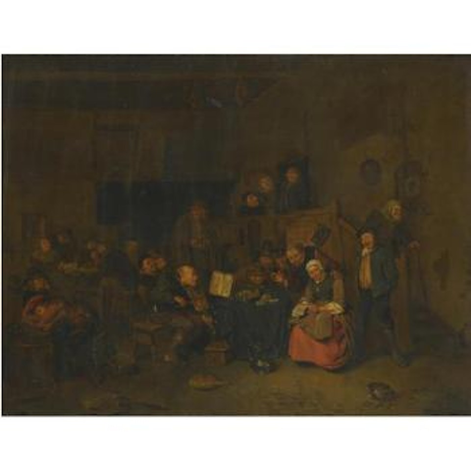 A Tavern Interior With Peasants Merrymaking by Egbert van Heemskerk III