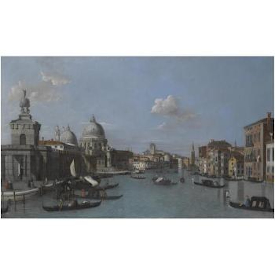 Venice, The Entrance To The Grand Canal With The Dogana And The Church Of Santa Maria Della Salute To The Left by Canaletto