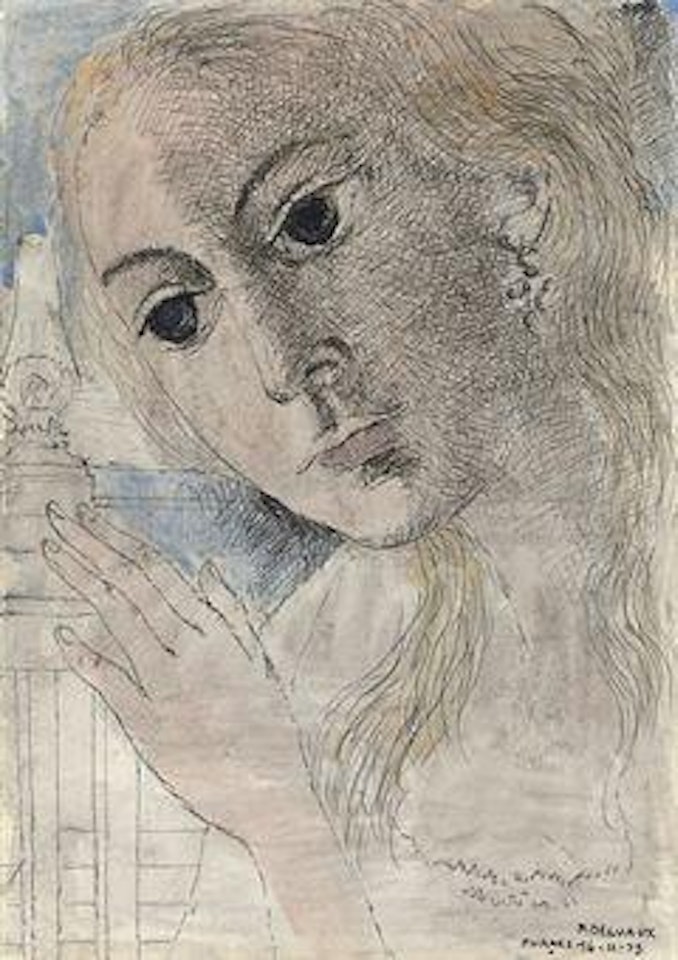 Femme à la lampe by Paul Delvaux