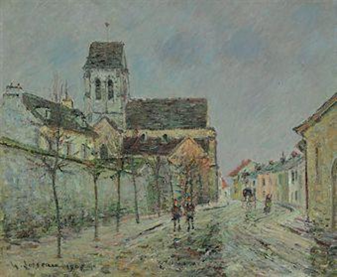 La rue de St Ouen aprés la pluie by Gustave Loiseau