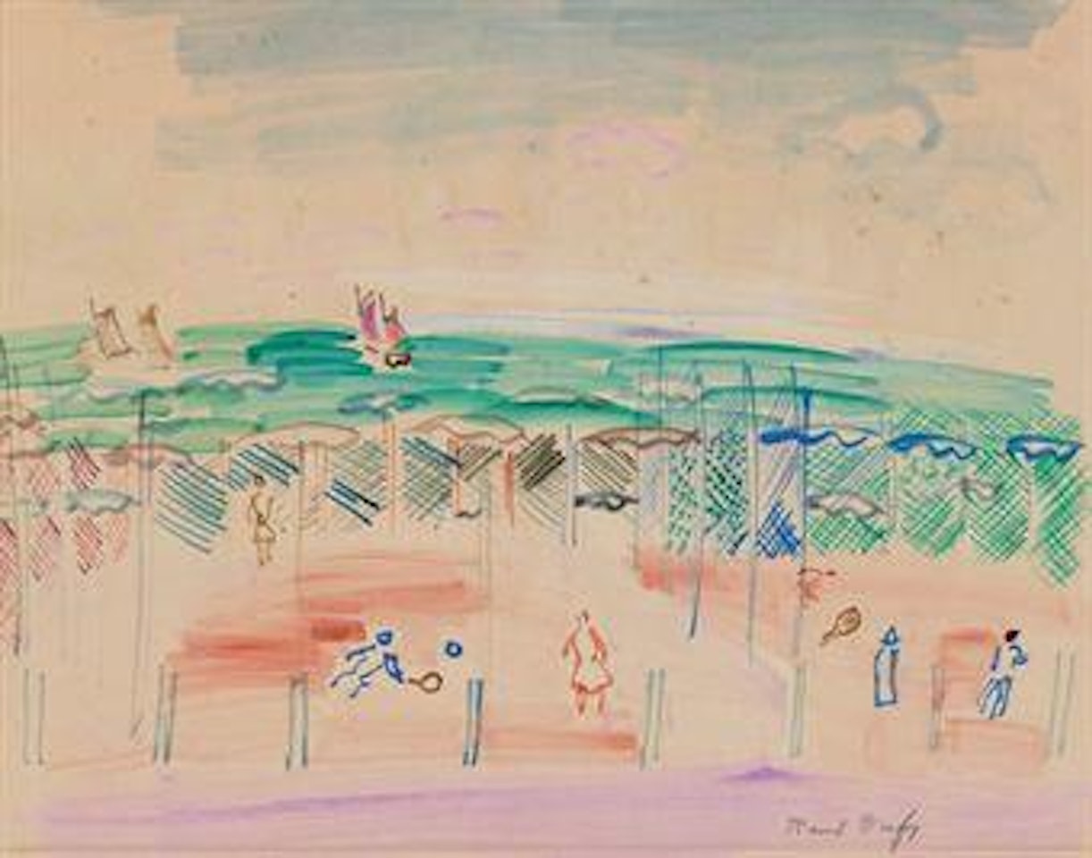 Le tennis à Trouville by Raoul Dufy