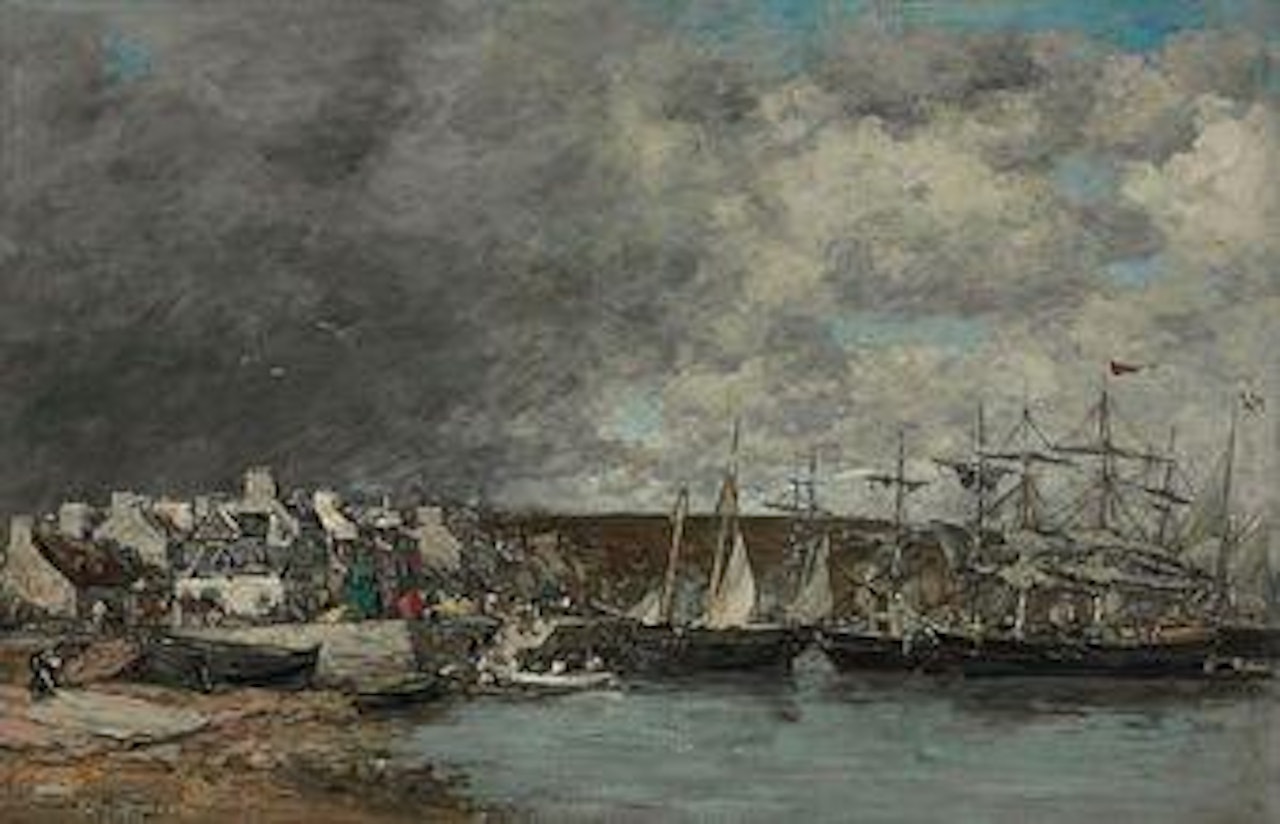 Camaret, le port by Eugène Boudin