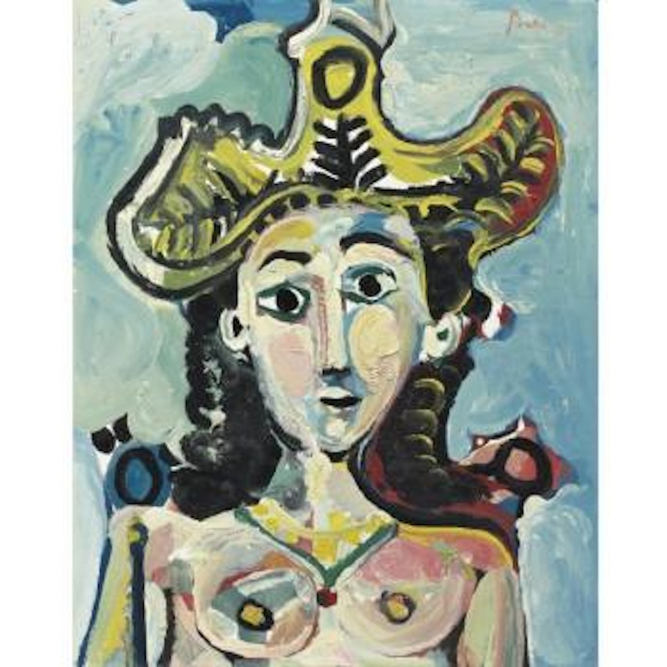 Femme Au Grand Chapeau. Buste by Pablo Picasso
