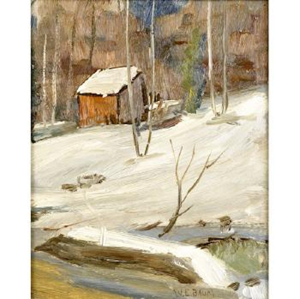 The red shed by Walter Emerson Baum