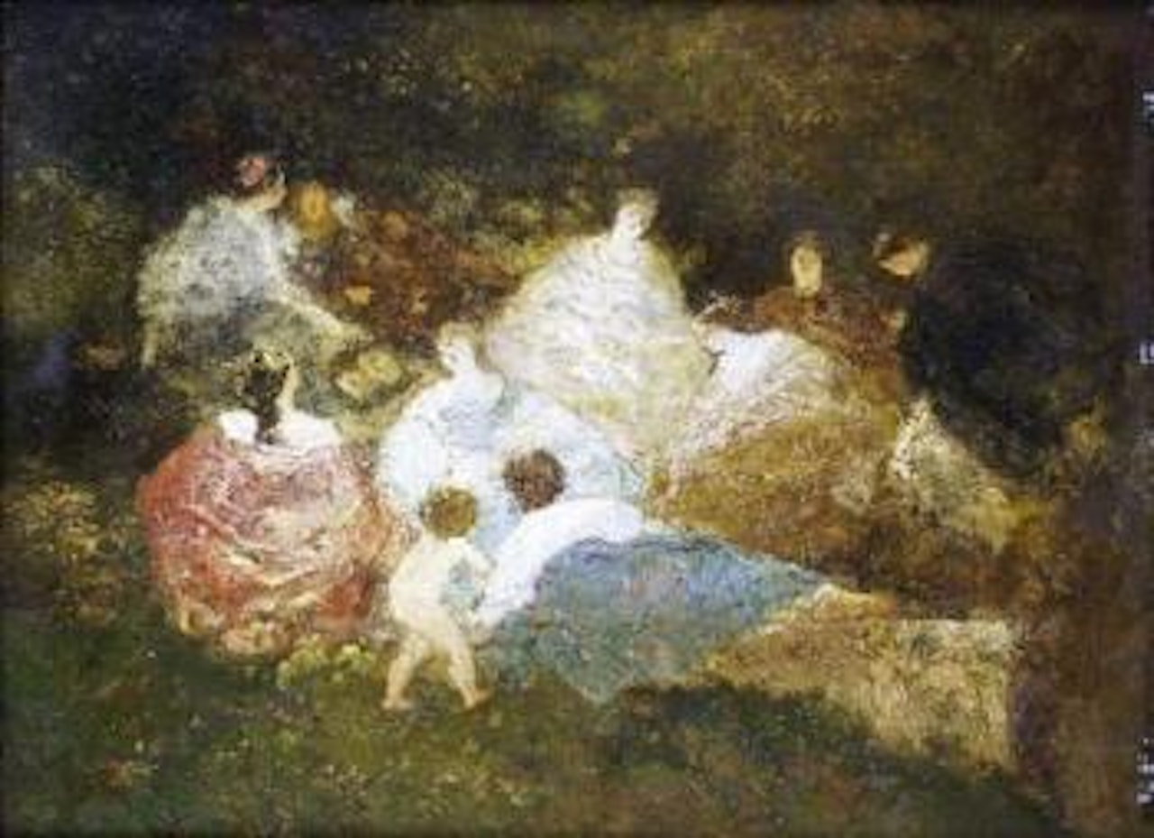Le jardin d'amour by Adolphe Monticelli