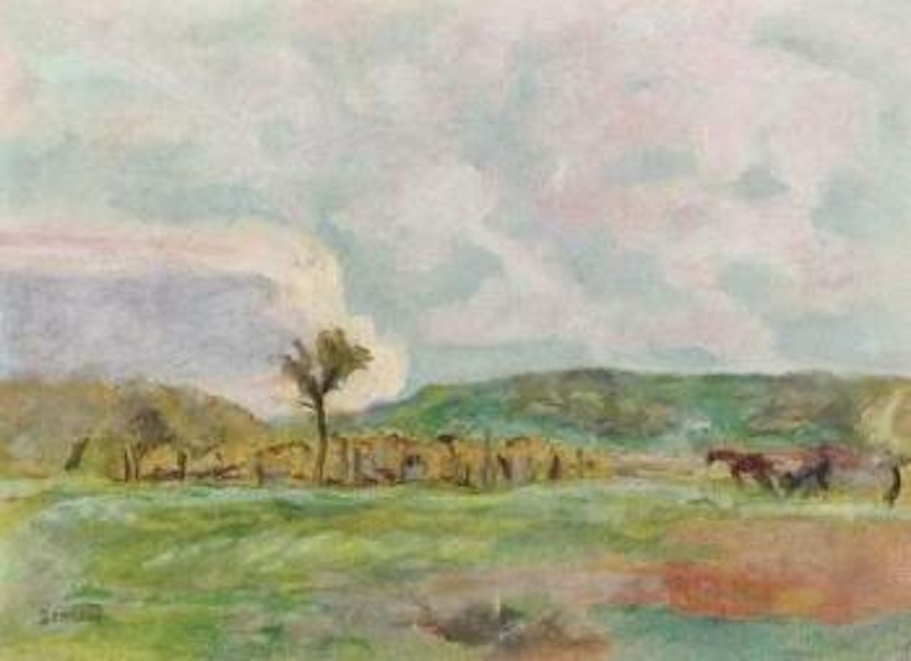 Paysage et laboureur by Pierre Bonnard