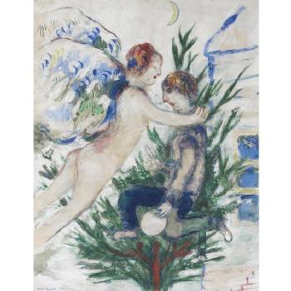 Le Peintre Et L'ange (Le Poète Et Sa Muse) by Marc Chagall