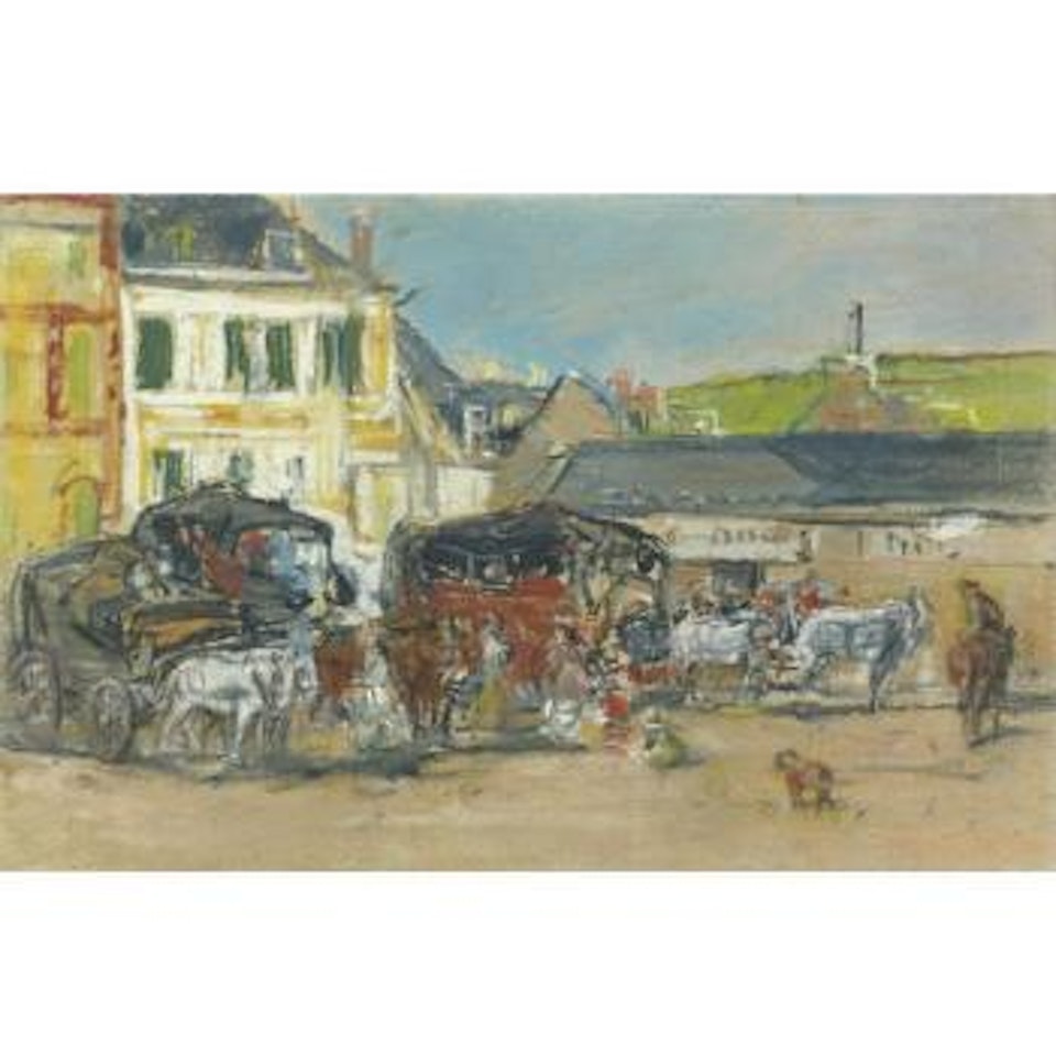 Les Charrettes by Eugène Boudin