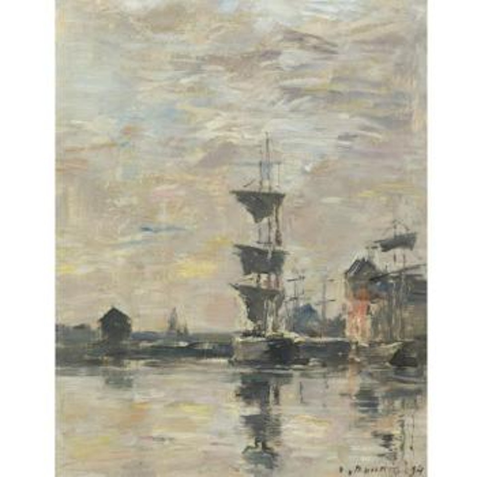 Fecamp, Le Bassin by Eugène Boudin
