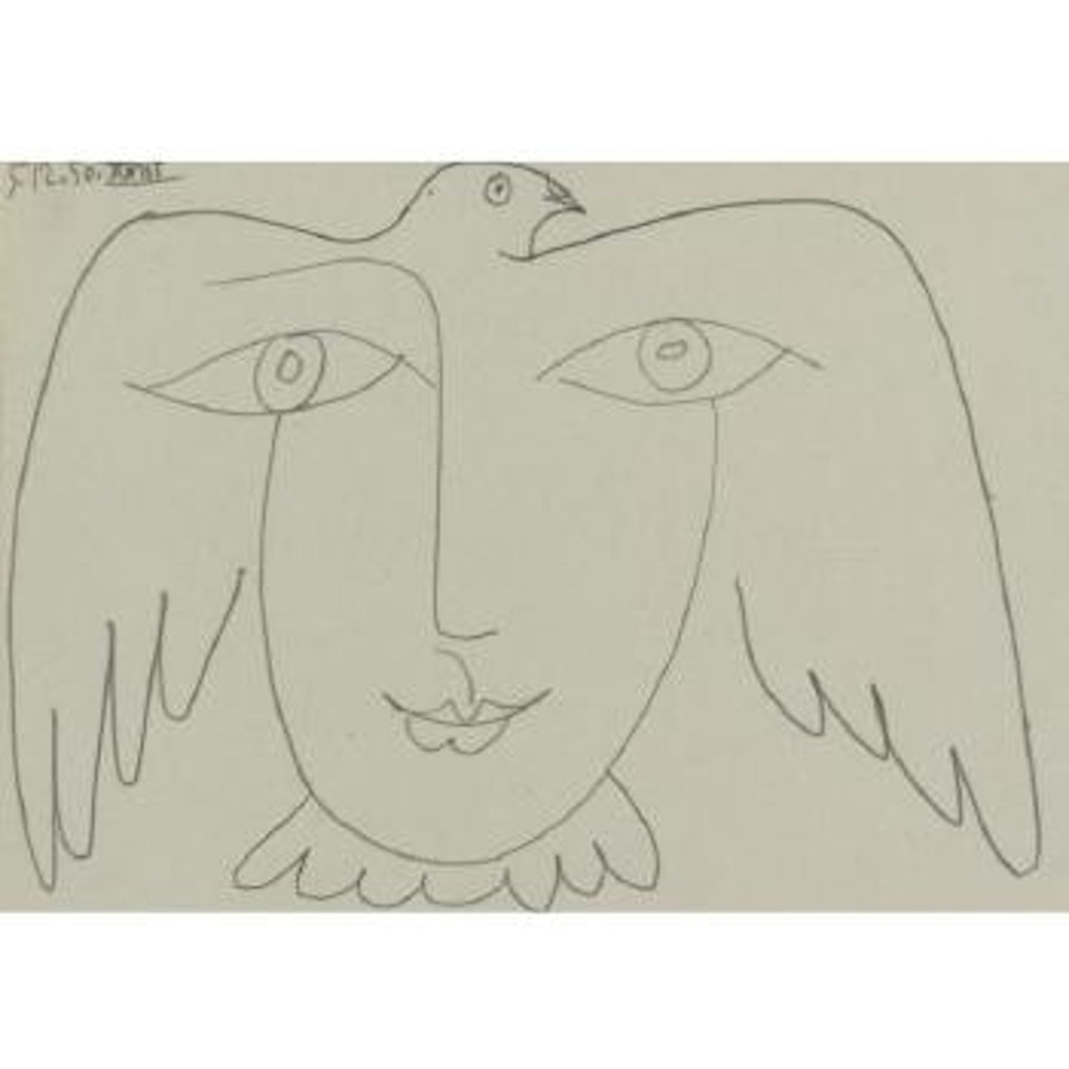 Le Visage De La Paix: Colombe Aux Ailes Et Visage by Pablo Picasso