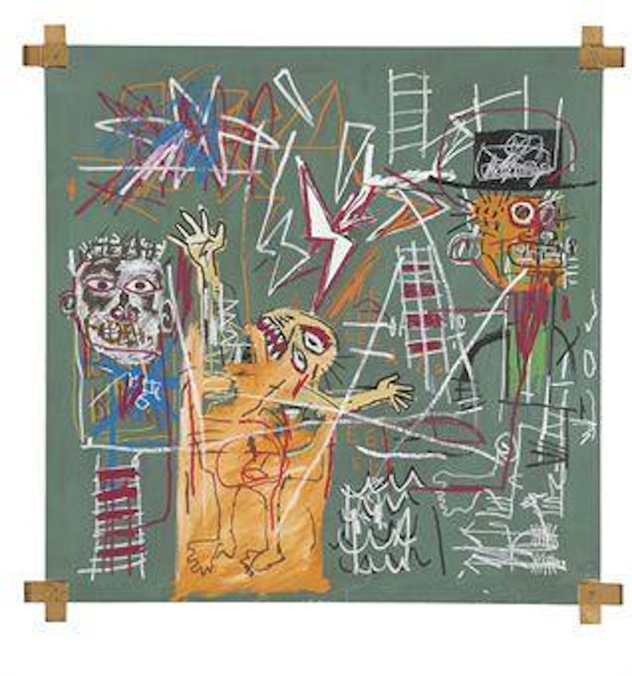 Man Struck by Lightning--2 Witnesses by Jean-Michel Basquiat