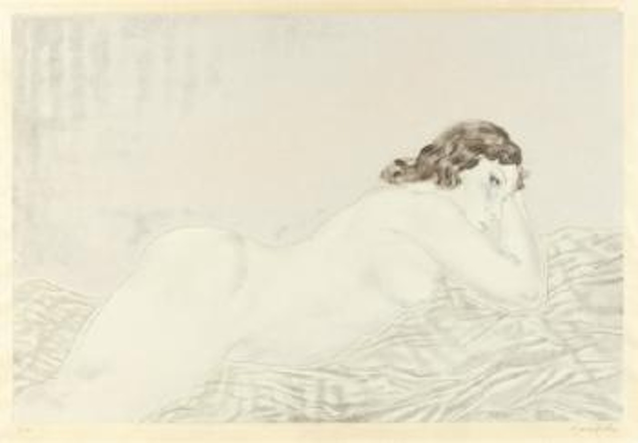 Nu allongé sur le ventre by Leonard Tsuguharu Foujita