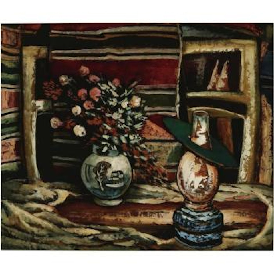 Still Life - Flowers And Lamp by Daniel O'Neill