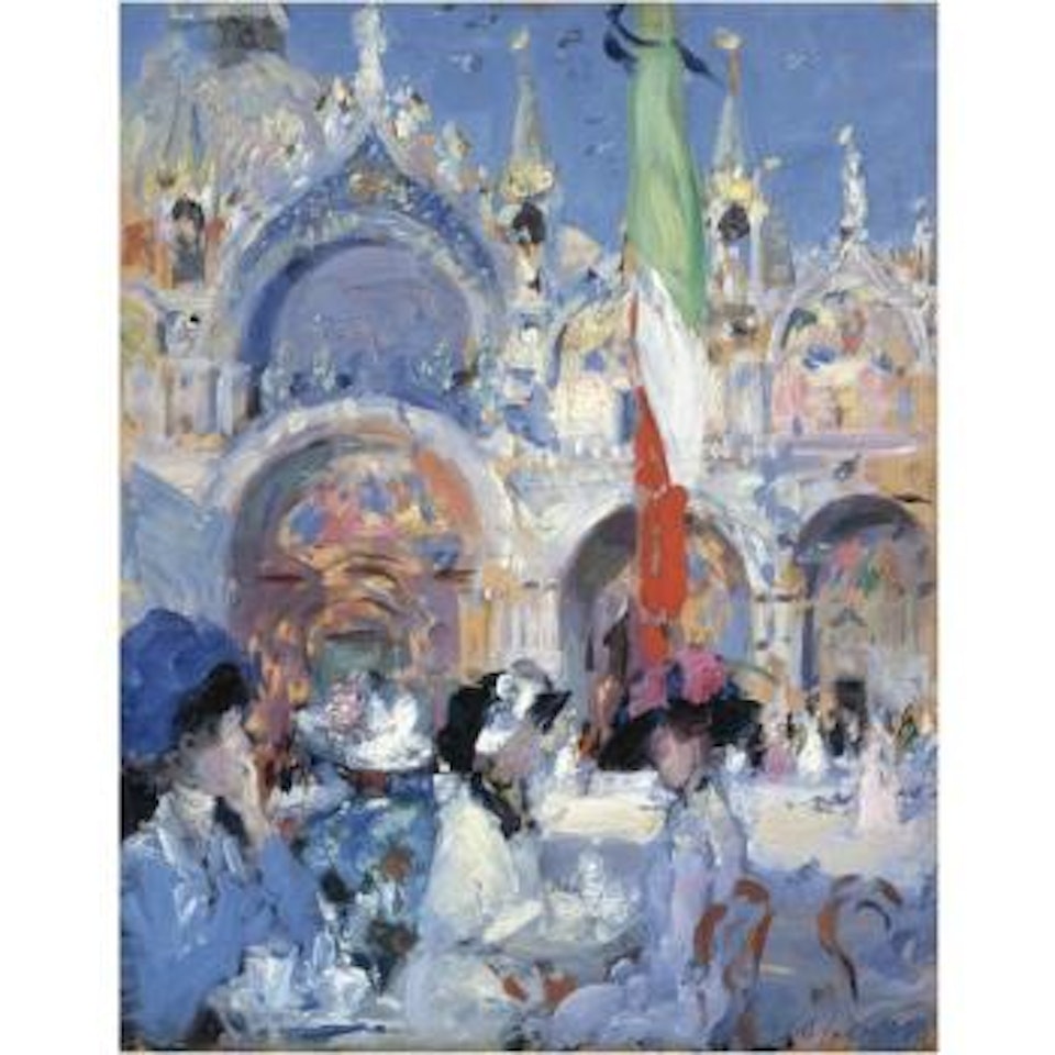 Florian's Café, Venice by Francis Campbell Boileau Cadell