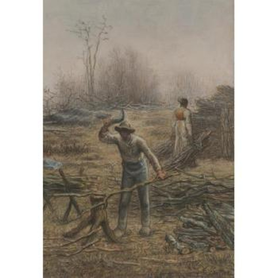 Woodcutter And His Wife Preparing Fagots by Jean-François Millet