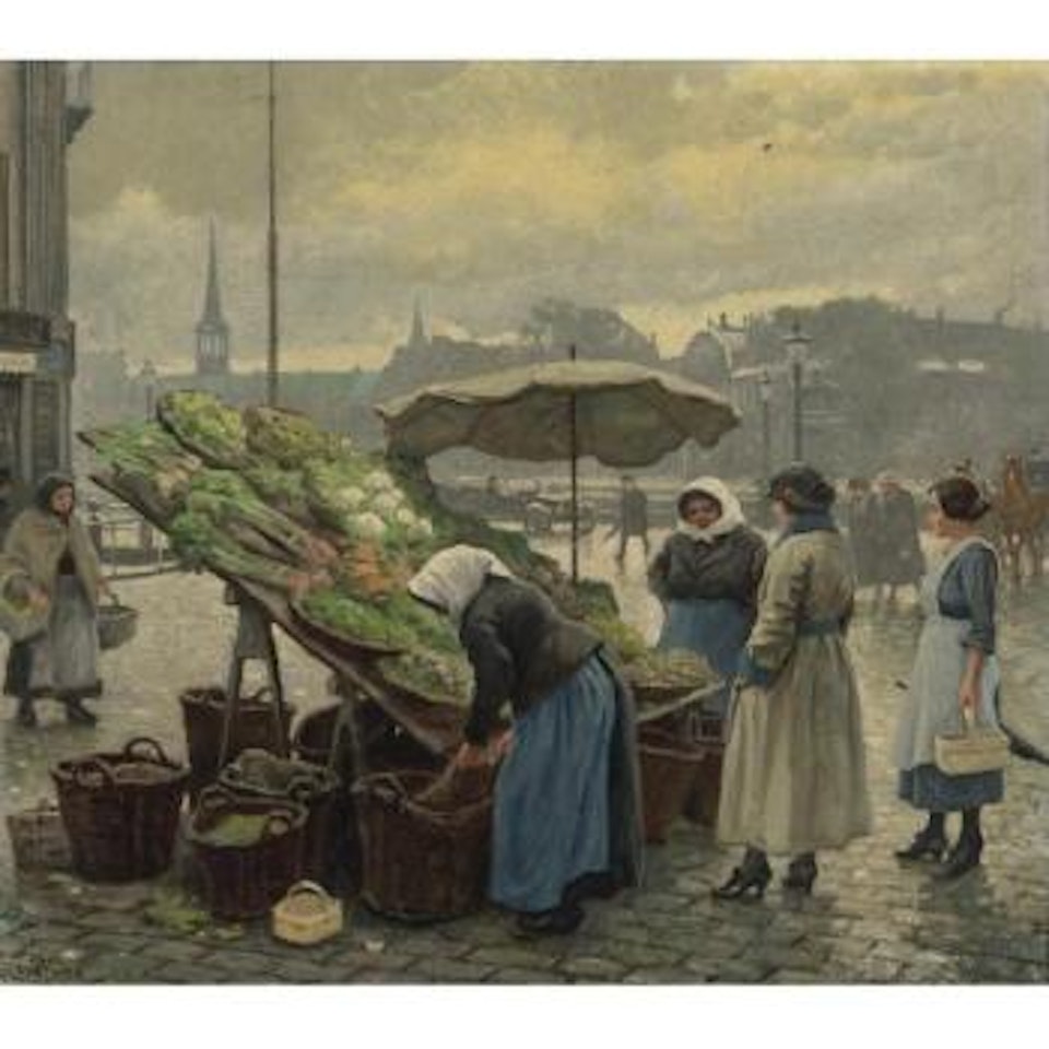 At The Vegetable Market by Paul Fischer