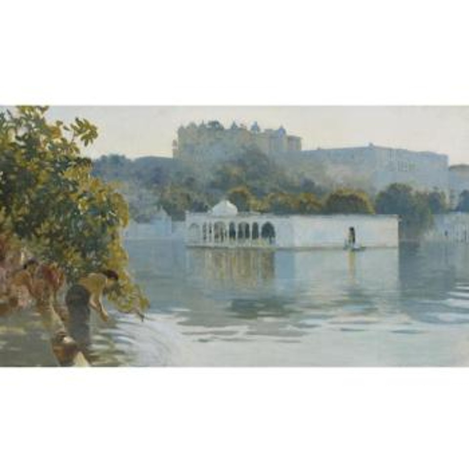 Lake At Oodeypore, India by Edwin Lord Weeks