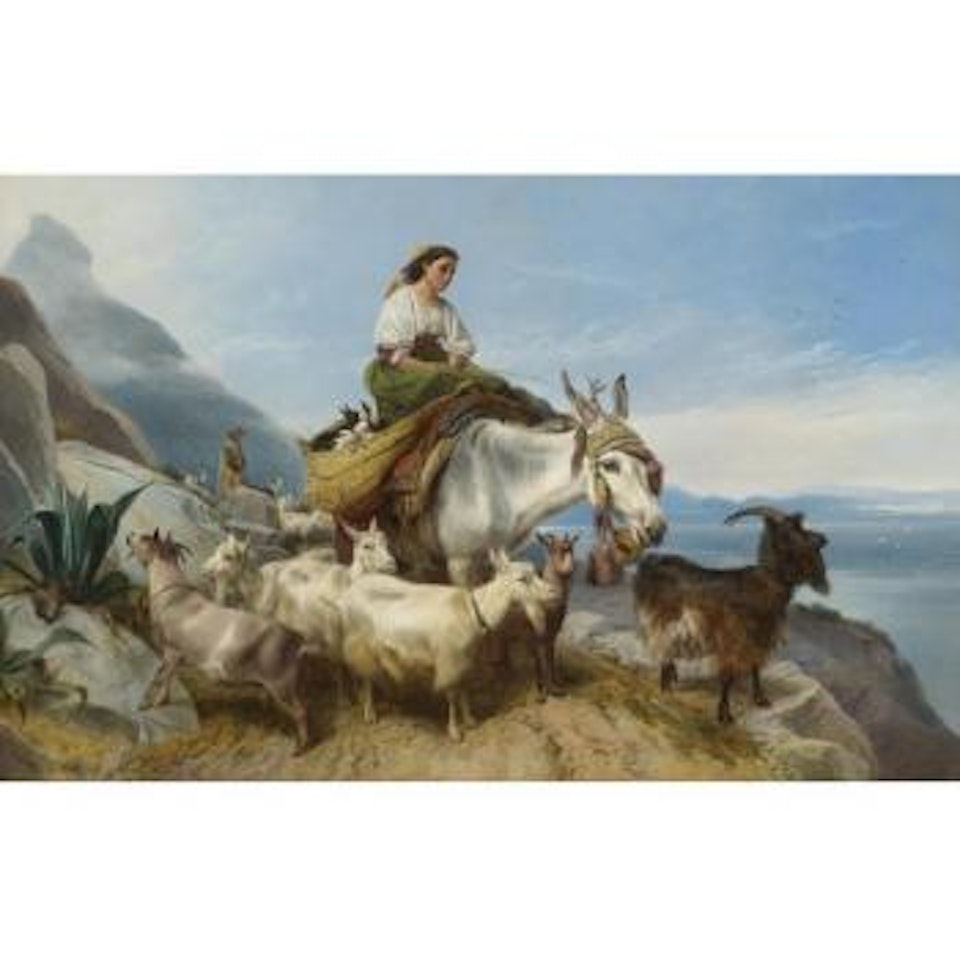 Goatherd On The Rock Of Gibralter by Richard Ansdell