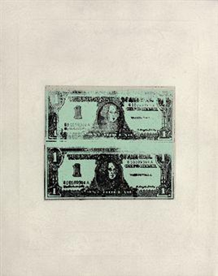 Double One Dollar Bills by Andy Warhol