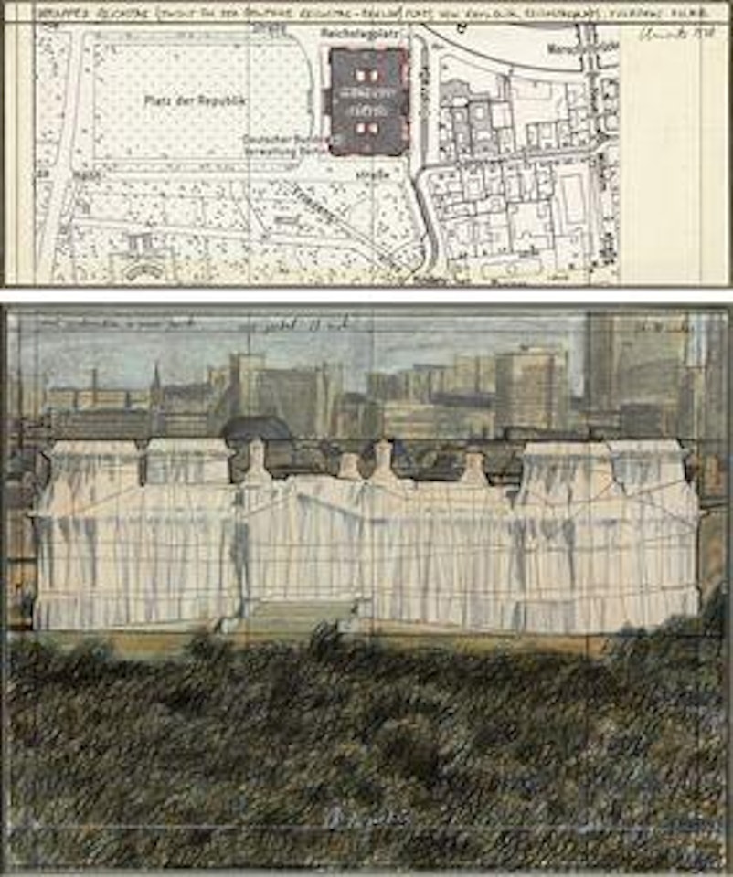 Wrapped Reichstag (Project for der Deutsche Reichstag-Berlin) by Christo