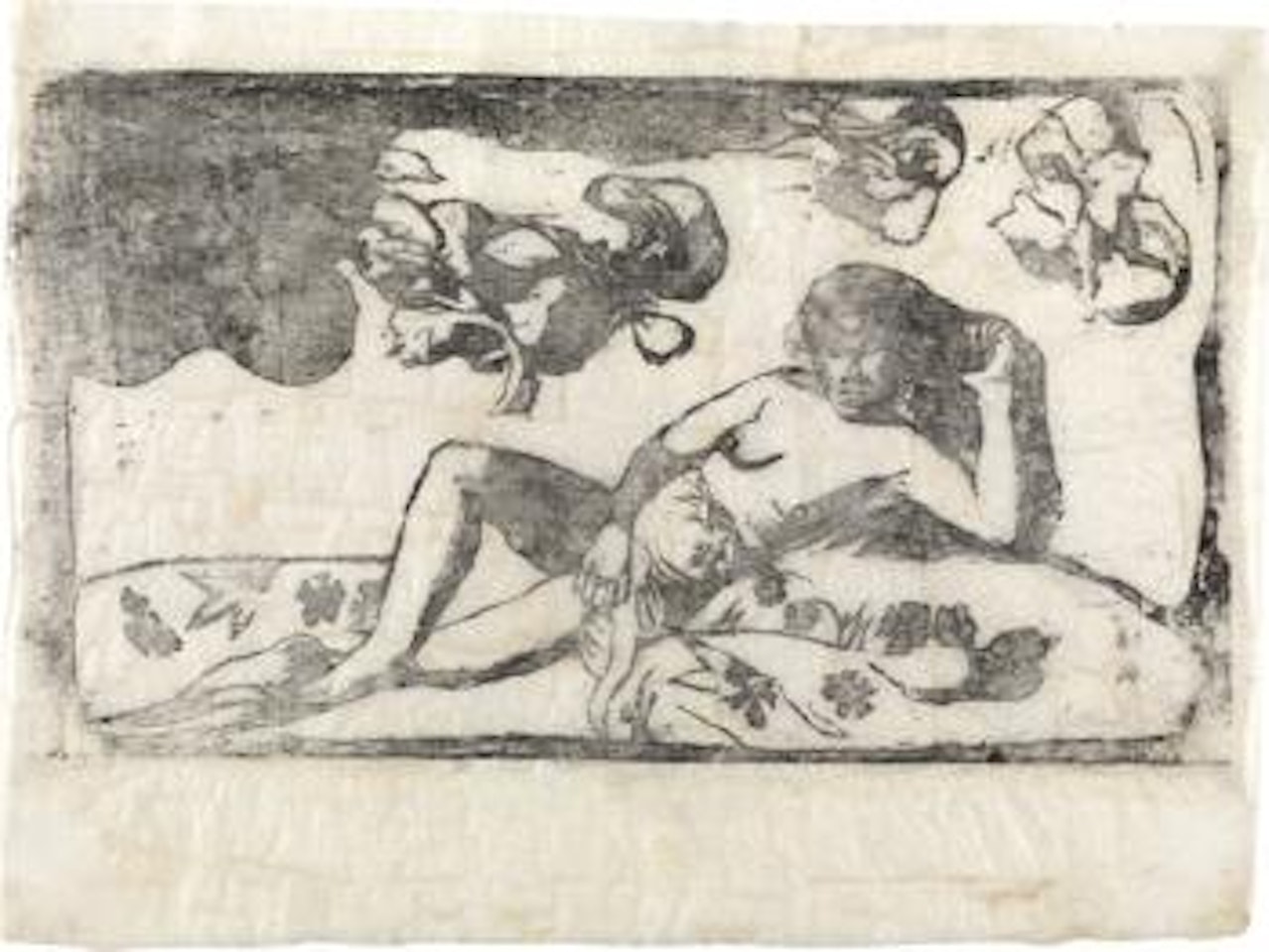 Te Arii Vahine - Opoi (la femme aux mangues - fatiguée) by After Paul Gauguin