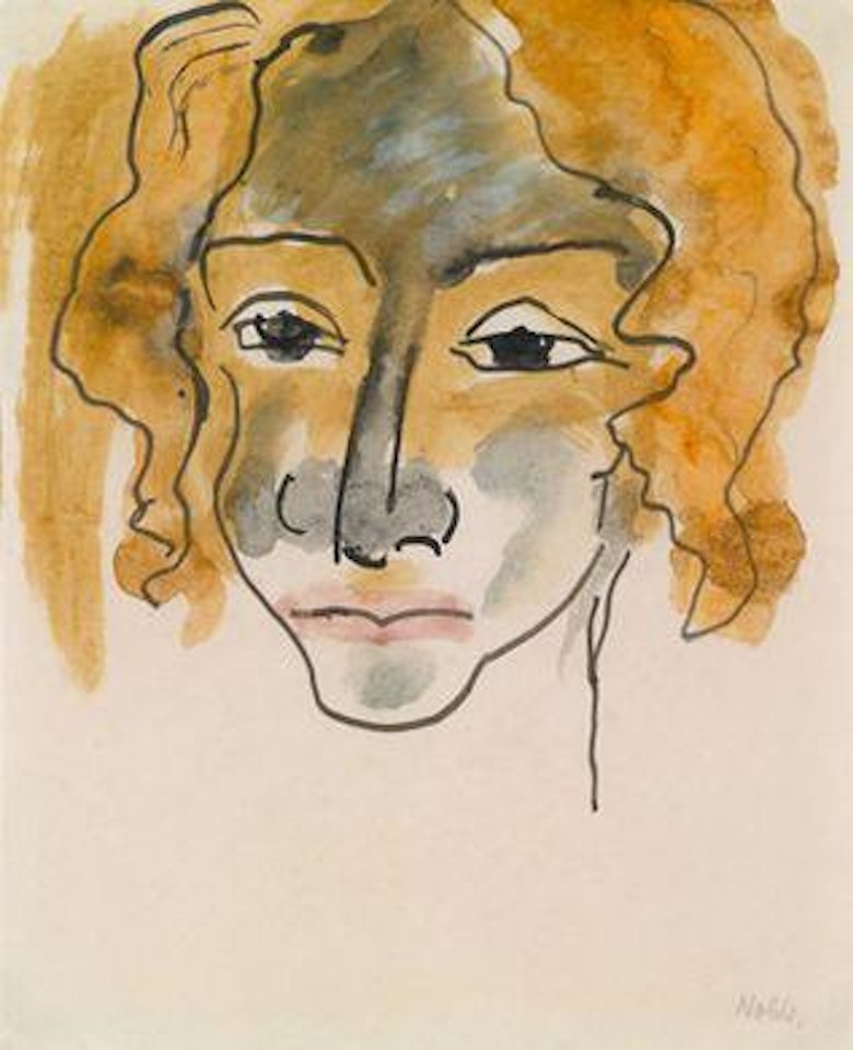 Head of a girl by Emil Nolde