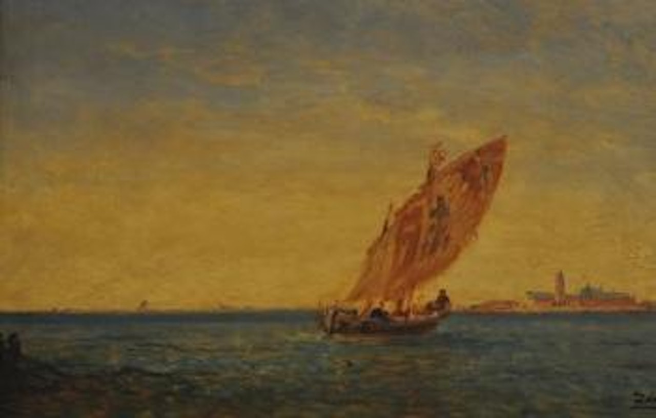 Voilier dans la lagune by Félix Ziem